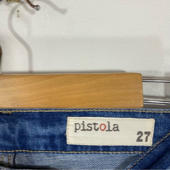 Pistola Denim Hi Rise Cropped Med Wash Jeans Size 27 - Picture 2 of 8